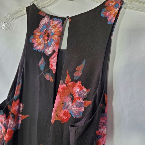 FREE PEOPLE FLORAL BOHO SLEEVELESS A-LINE FLOWY STEETCH COCKTAIL DRESS WOMENS 12 - Picture 7 of 10